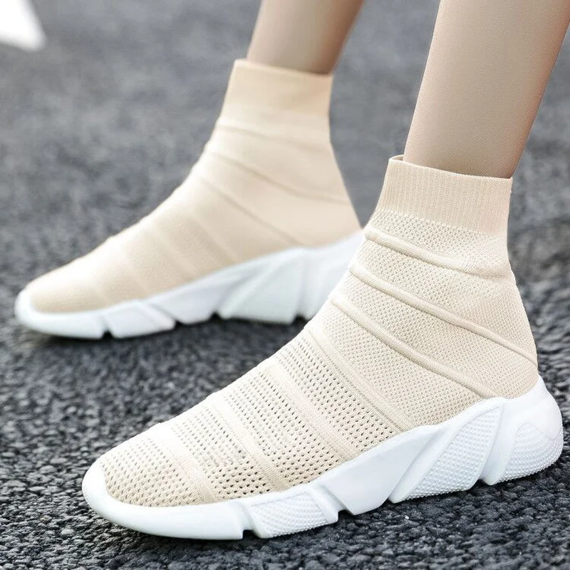 

Quality Fashion Sneaker Women Socks Shoes Breathable High-top Woman Boots Casual Loafers Ladies Shoes Plus Size Unisex Promotion
