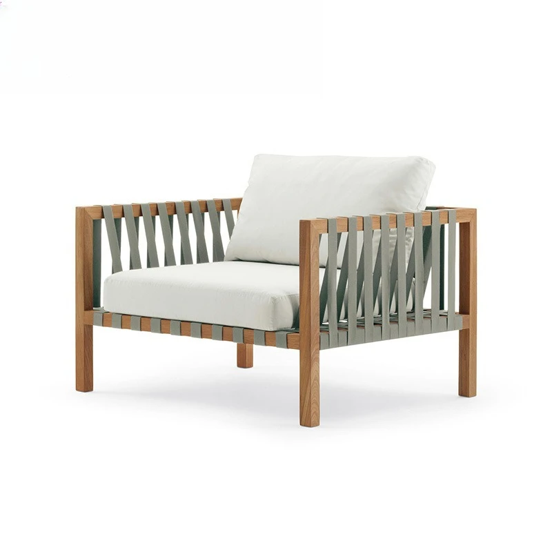 

Регулируемый современный простой уличный домашний диван из тикового ротанга, комбинированная модель комнаты