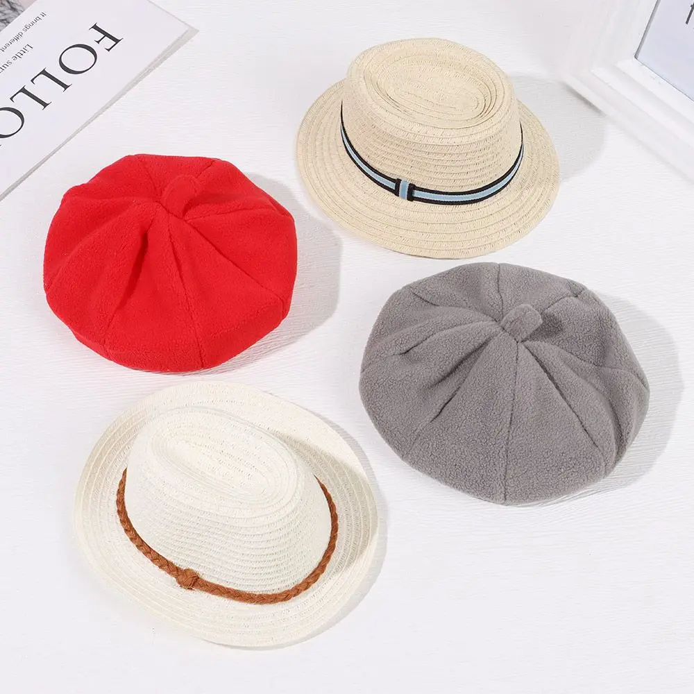 

Аксессуары, соломенная шляпа ярких цветов, фланелевые повседневные шляпы, модные кепки, повседневная шляпа с животными, кукольная шляпа 20 см