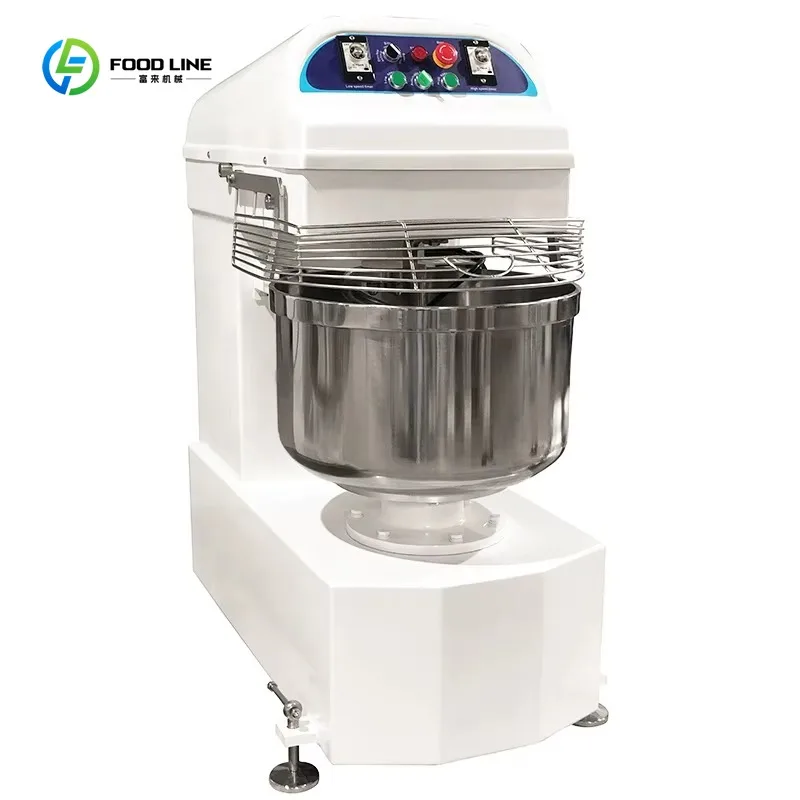 Electric Spiral Flour Mixing Machine Digital Control Panel Low Noise Motor 20L-60L Optional For Pastry Shop Cafe Custom