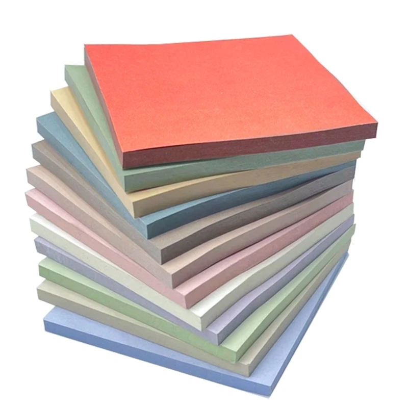 Colored Sticky Notepads Blank Note Paper 3x3Inch Pocket Note Pad Self-ashesive Note Paper 50 Sheets/Pad