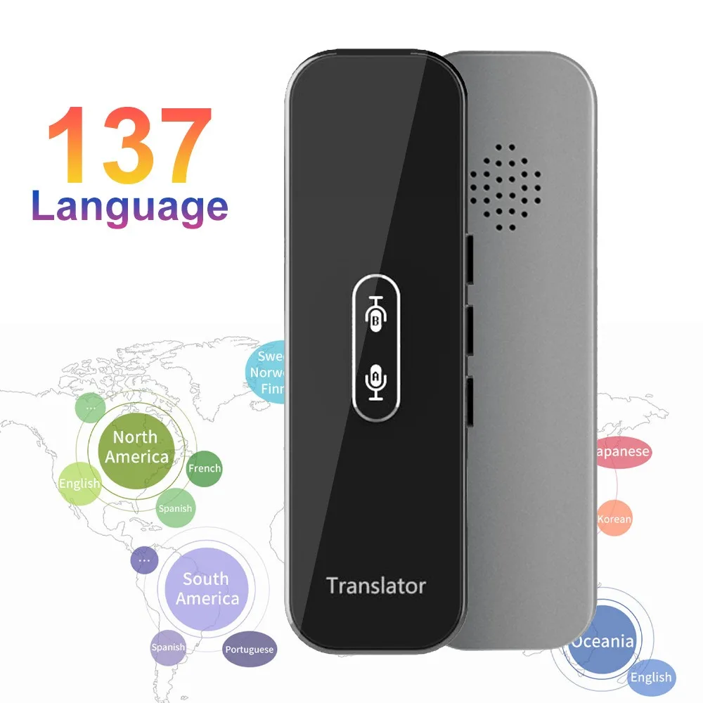 

Wireless Voice Translate 137 Language Portable Audio Translator Real Time Smart Voice Multi Smart Instant Translated