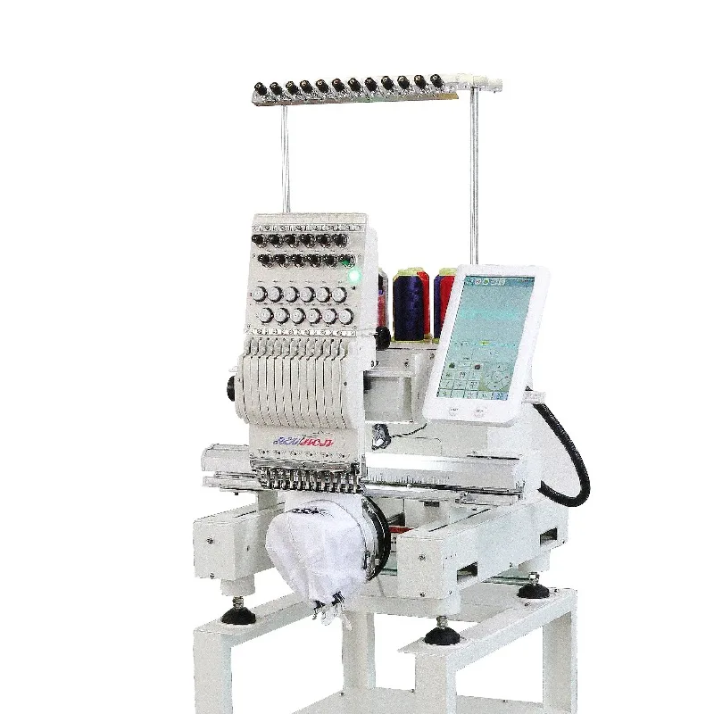 Computer Embroidery Machine 9 Needles Home Use Computerized Embroidery Device With Motor Engine For Garment Embroidery
