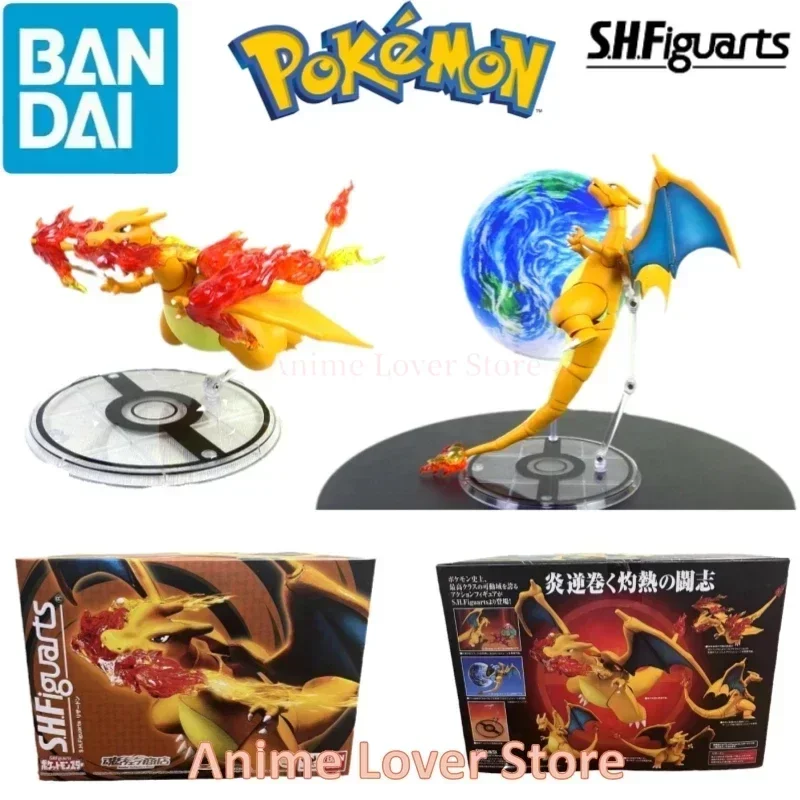 

Фигурка героя аниме Bandai Pokemon S.H. Фигурка SHF, Charizard, аниме фигурки героев, игрушки для детей, коллекционные модели, украшения