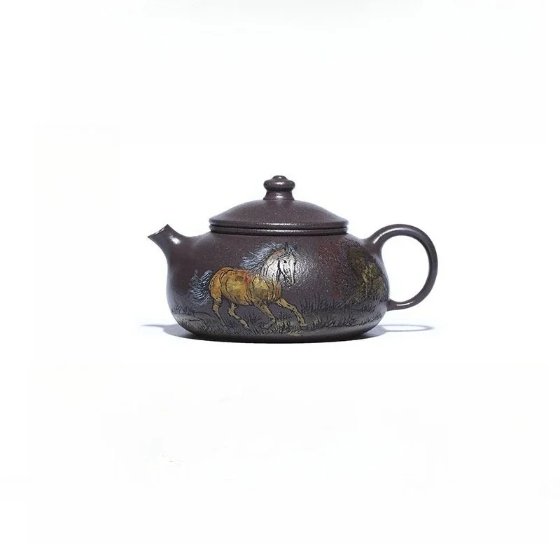 

Handmade purple clay pot, household, tea making, tea set