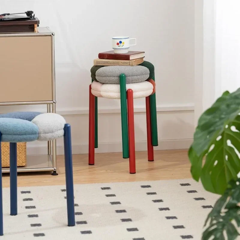 Ins Internet celebrity small stool stackable living room household small low stool comfortable sedentary small apartment