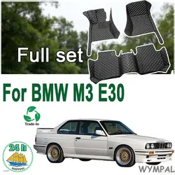 Car Floor Mat For BMW M3 E30 1986~1991 5 Seats Coupé Leather Floor Mats Full Cover Carpet Protector Mud Car Accessories Interior
