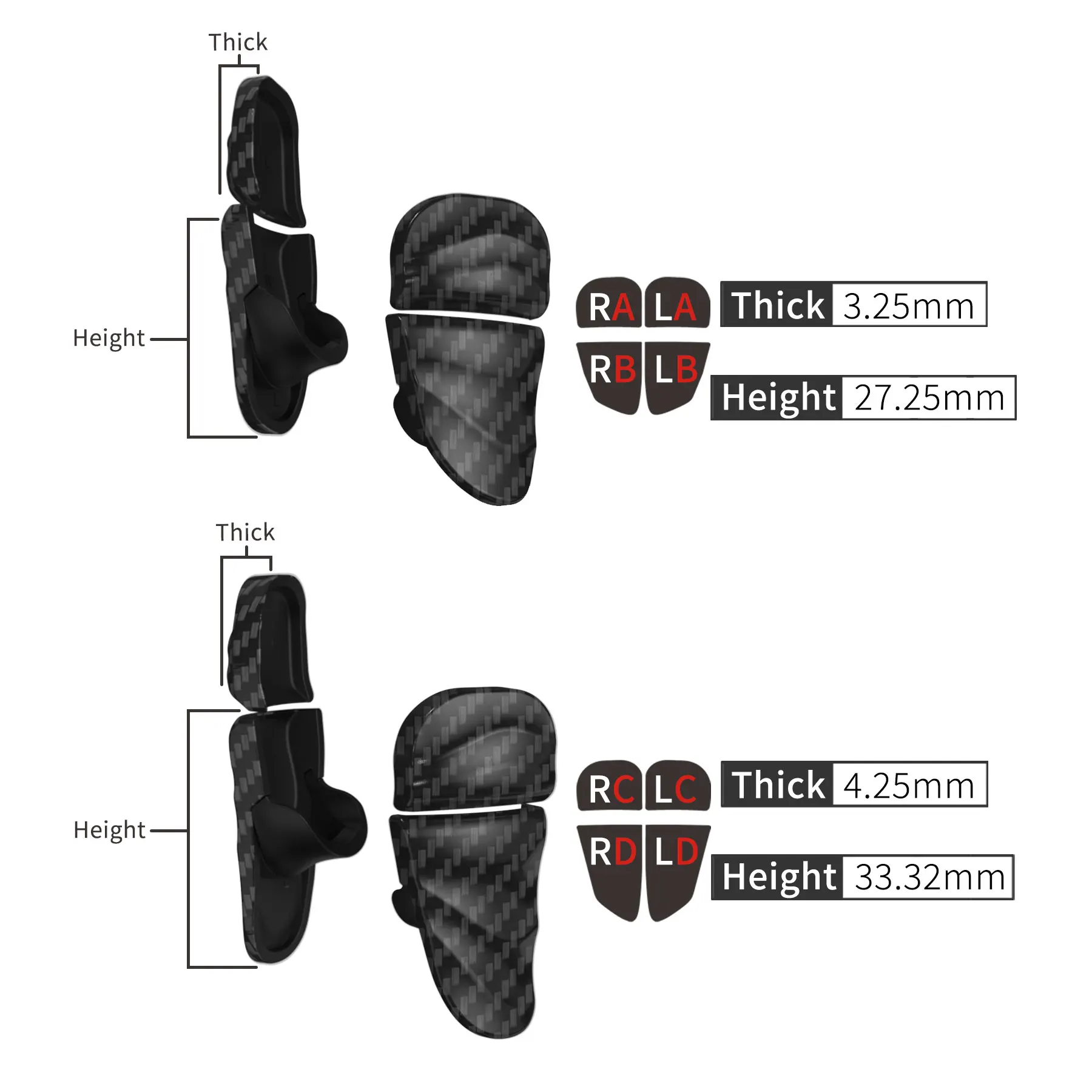 PlayVital DUNE 2 Pairs Trigger Stop Shoulder Buttons Extension Kit for ps5 Controller, for PS Portal, for ps5 Edge Controller