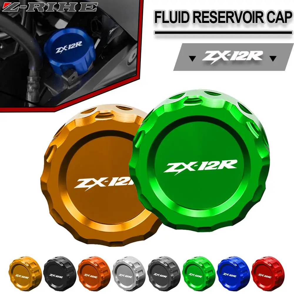 

For KAWASAKI Ninja ZX-12R ZX12R 2000 2001 2002 2003 2004 2005 2006 Motorcycle Brake Fluid Cylinder Master Reservoir Cover Cap