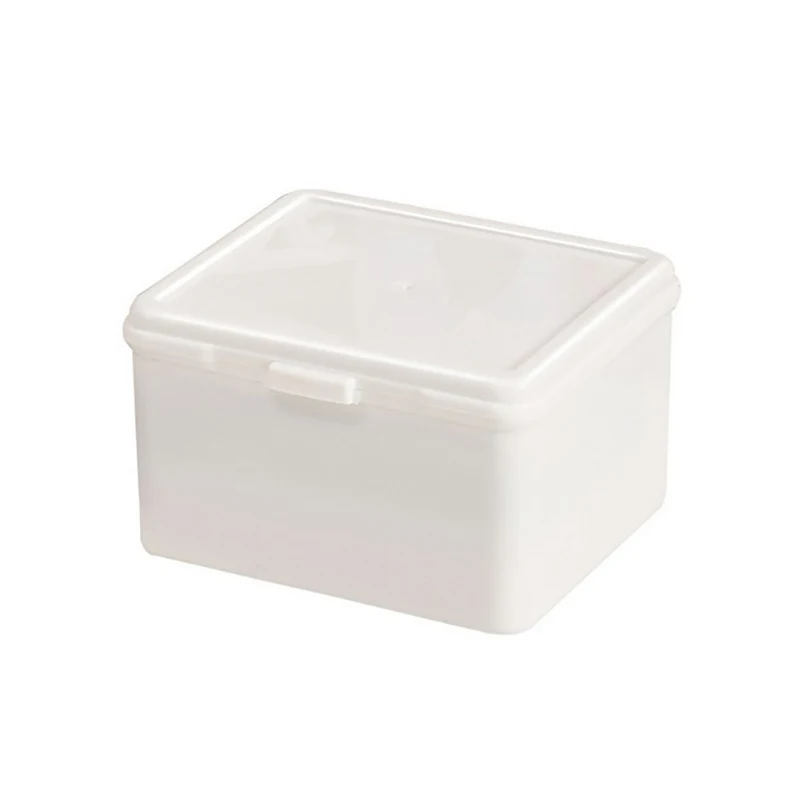 Caja de almacenamiento apilable para artículos diversos, organizador con cubierta a prueba de polvo, estuche de almacenamiento de papelería, soporte para organización del hogar, color blanco