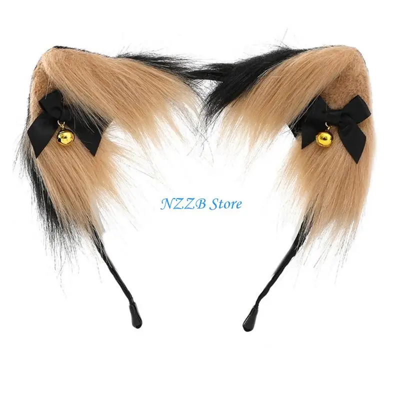 

T21F Anime Cosplay Props Hair Hoop Furry Hair Styling for Halloween Headband Furry Kitten Animal Carnivals