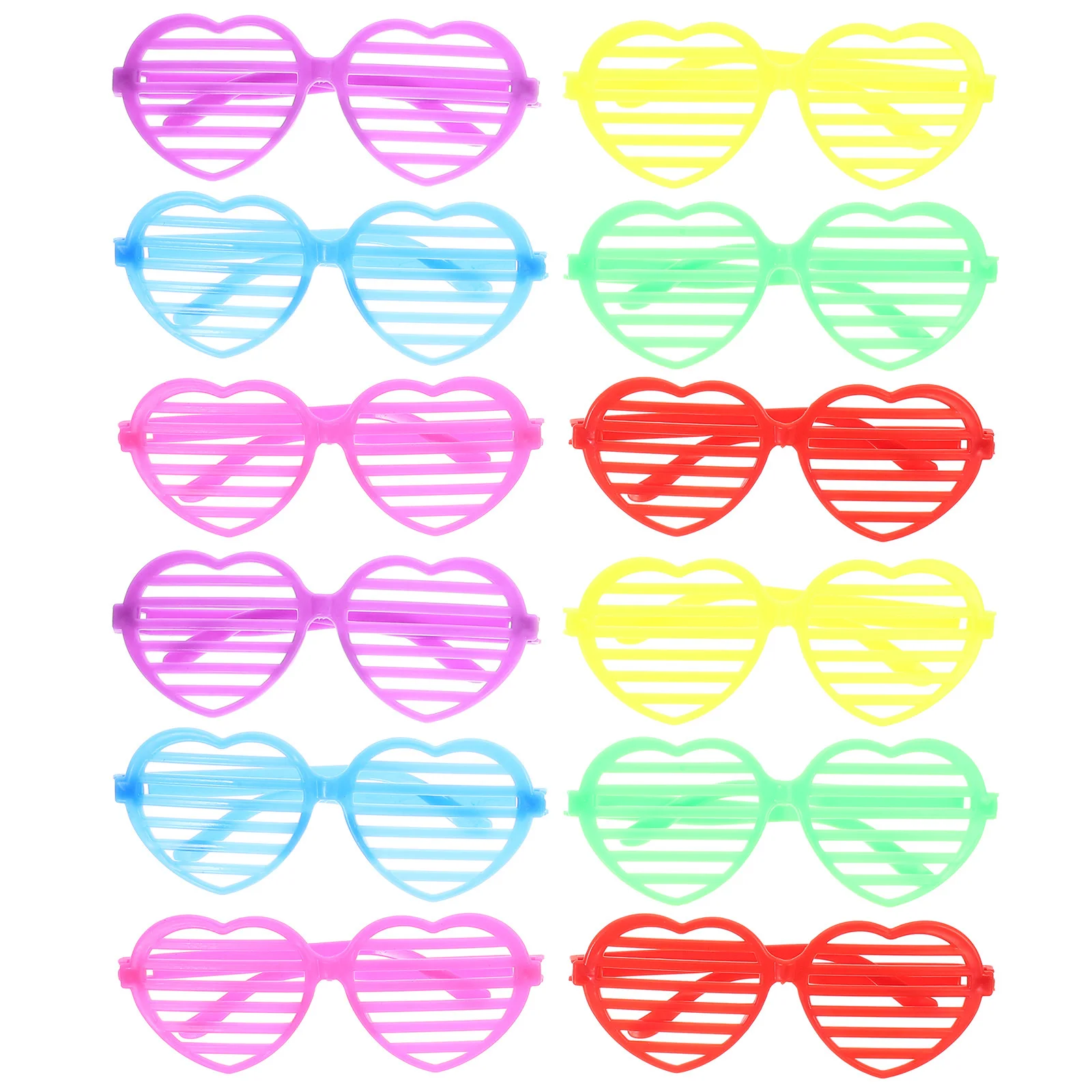 

12Pcs Love Heart Glasses Funny Party Eyeglasses Valentine Theme Photo Booth Props Party Favors Novelty Plastic Eyewear