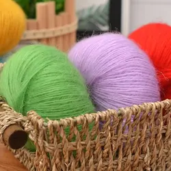 Luxury mohair blend yarn, soft merino wool blend, DIY knitting and crochet projects, containing 45% mohair, 40% merino wool, 15%