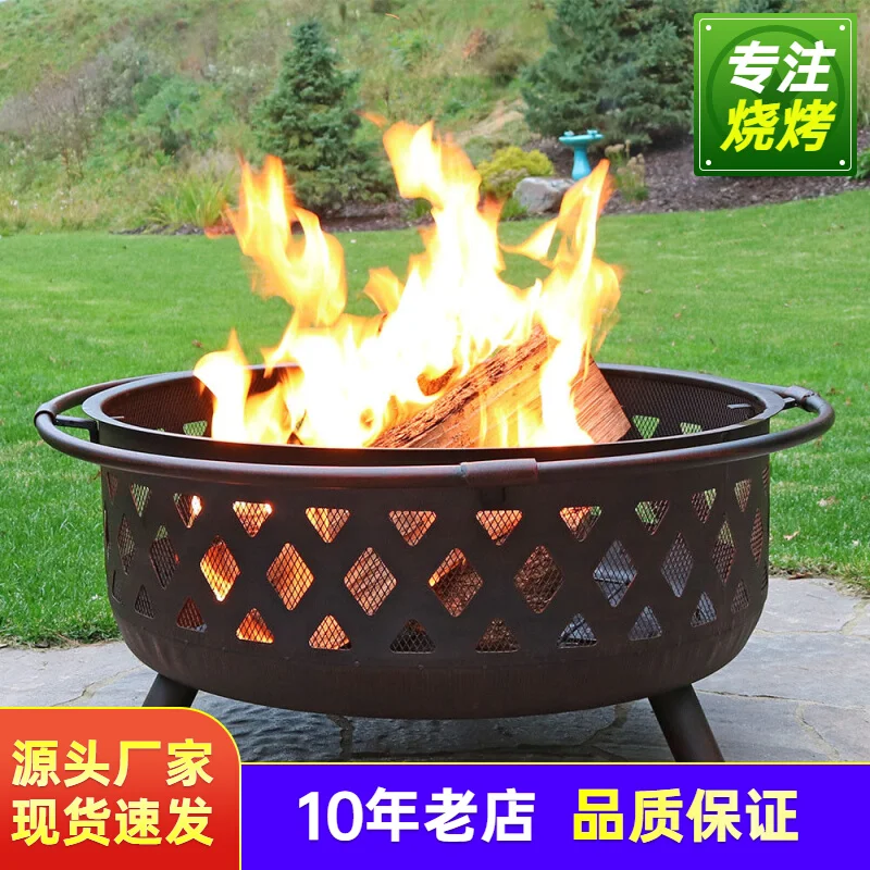 

Outdoor heating brazier, firewood stove, rural barbecue rack, courtyard barbecue, multi-purpose heating stove, campfire heating