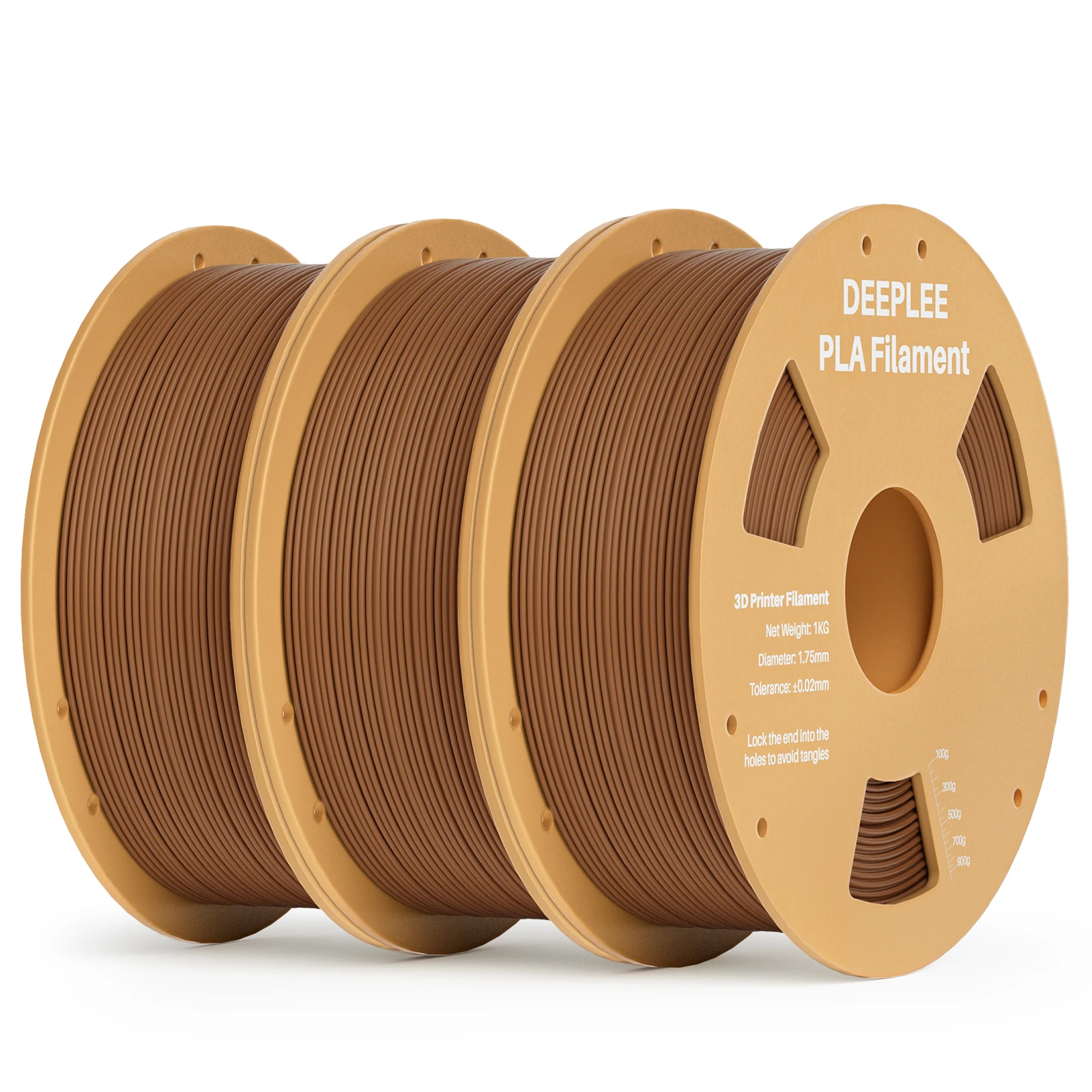 DEEPLEE PLA Filament 1,75mm 4KG, 3D-Drucker Filament Großpackung, Maßgenauigkeit +/- 0,02mm, 4er-Pack 1kg 3D-Druck Filament