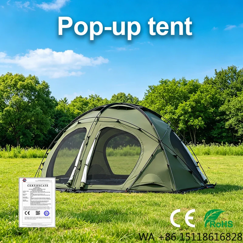 2026 Hot Sale Four-season Waterproof Camouflage Family Tent Factory Price Big Space with New Design Aluminum Pole Oxford Fabric