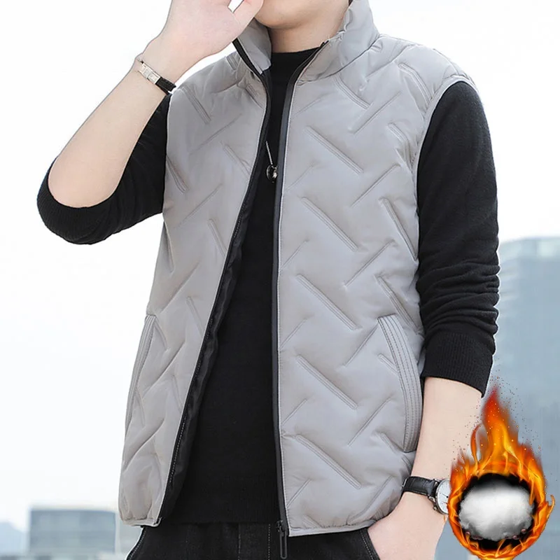 Cotton-Padded Vest for Men, Cotton-Padded Coat, Waistcoat, Korean Fashion, Ins Winter Clothes, Outerwear, Men's Clothing