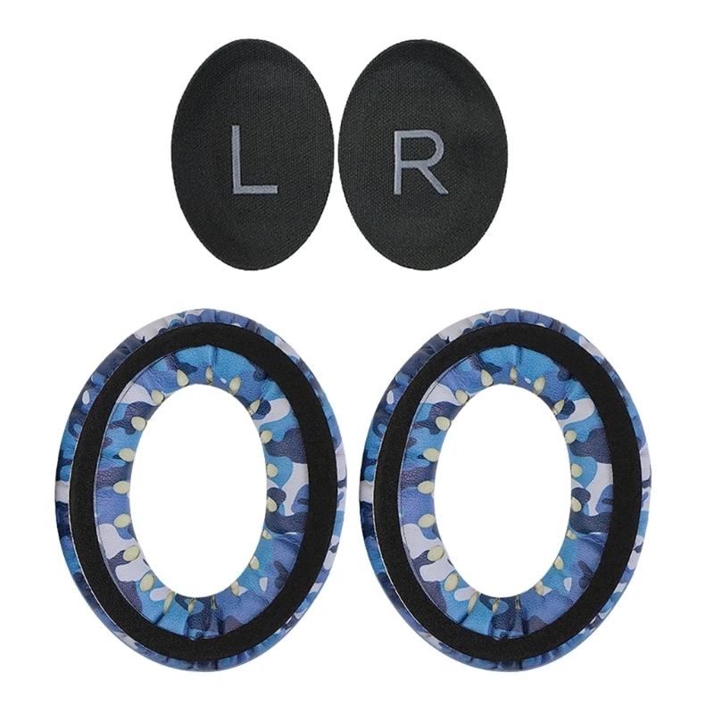 K1AA ソフトプロテインイヤーパッド交換用 QC45/QC15/QC25/QC35 オーバーイヤーヘッドフォンイヤーカップの快適性とノイズ分離性の向上