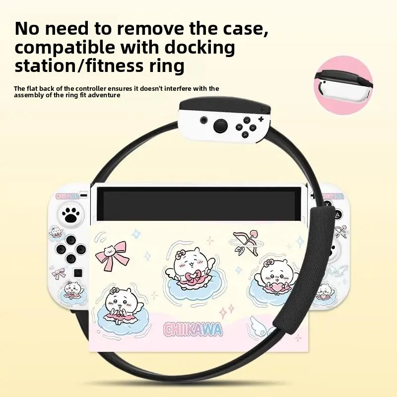 Case For Nintendo Switch Oled And Switch 2 Matte Anti Fingerprint Protective Cover With Joy Con Grips Chiikawa Anime Kawaii Gift - view 6