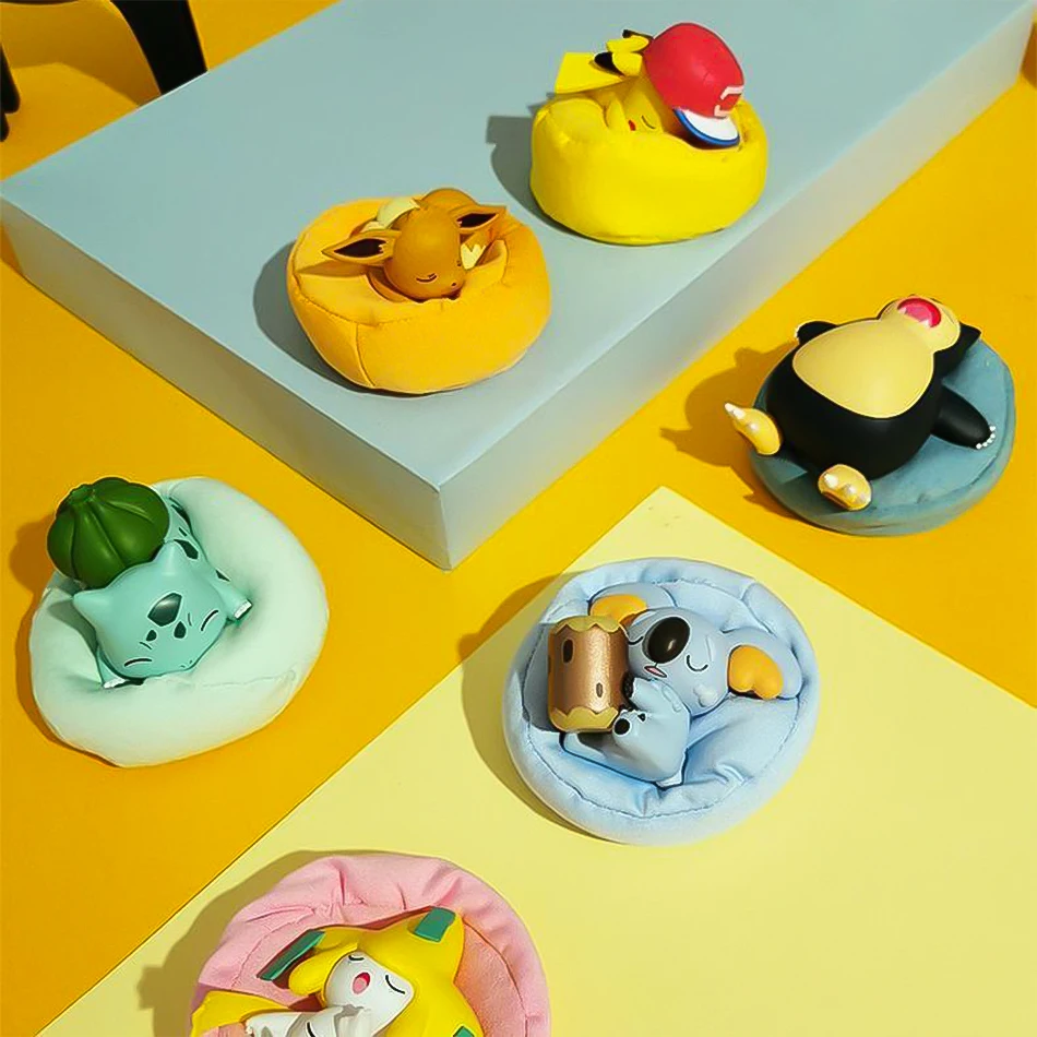 Anime Pokémon Blind Box Modellfigur 1-12 Stück Pikachu Schlaf-Serie Innenraumfigur Schlafende Position Spielzeug Geschenk für Freunde – Detail 2