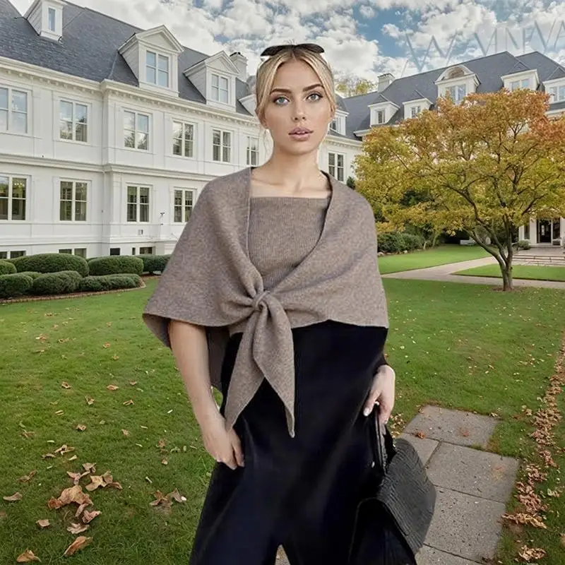 

652F (1 упаковка) Зимний осенний шарф из искусственной шерсти, легкая шаль для поездок на работу, путешествий, унисекс, для