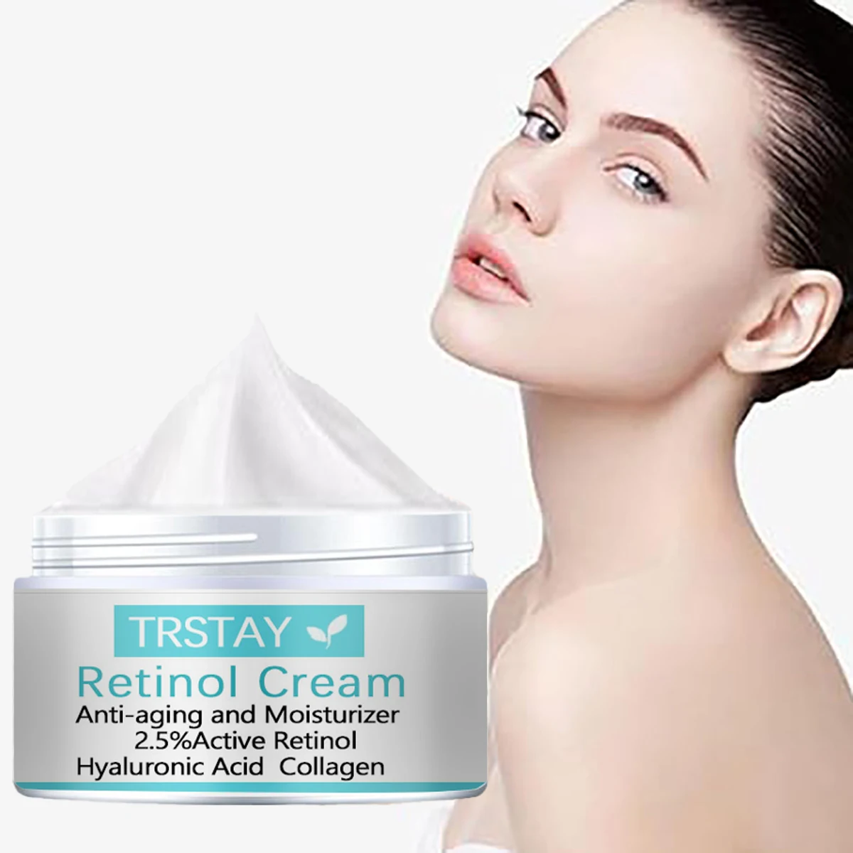 Retinol krem do twarzy z kolagenem z kwasem hialuronowym może zmniejszyć drobne linie, napinać skórę i poprawiać zniszczoną skórę