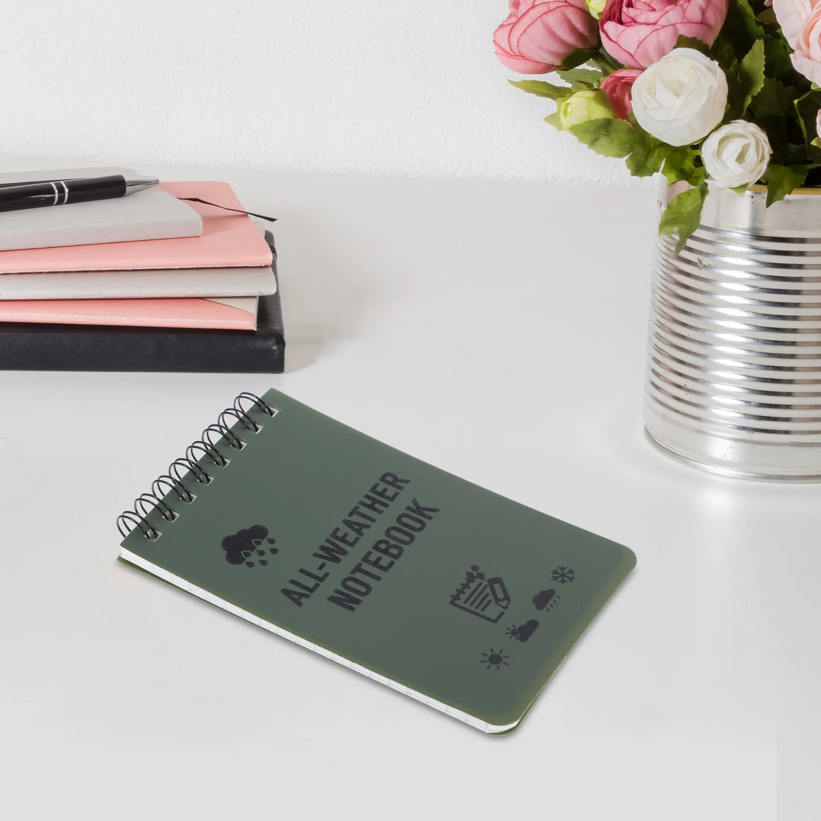 Lovely Pattern Compact Memo Pad Blank Inner Pages Practical Notepad for Writing and Drawing Pocket Size Notebook