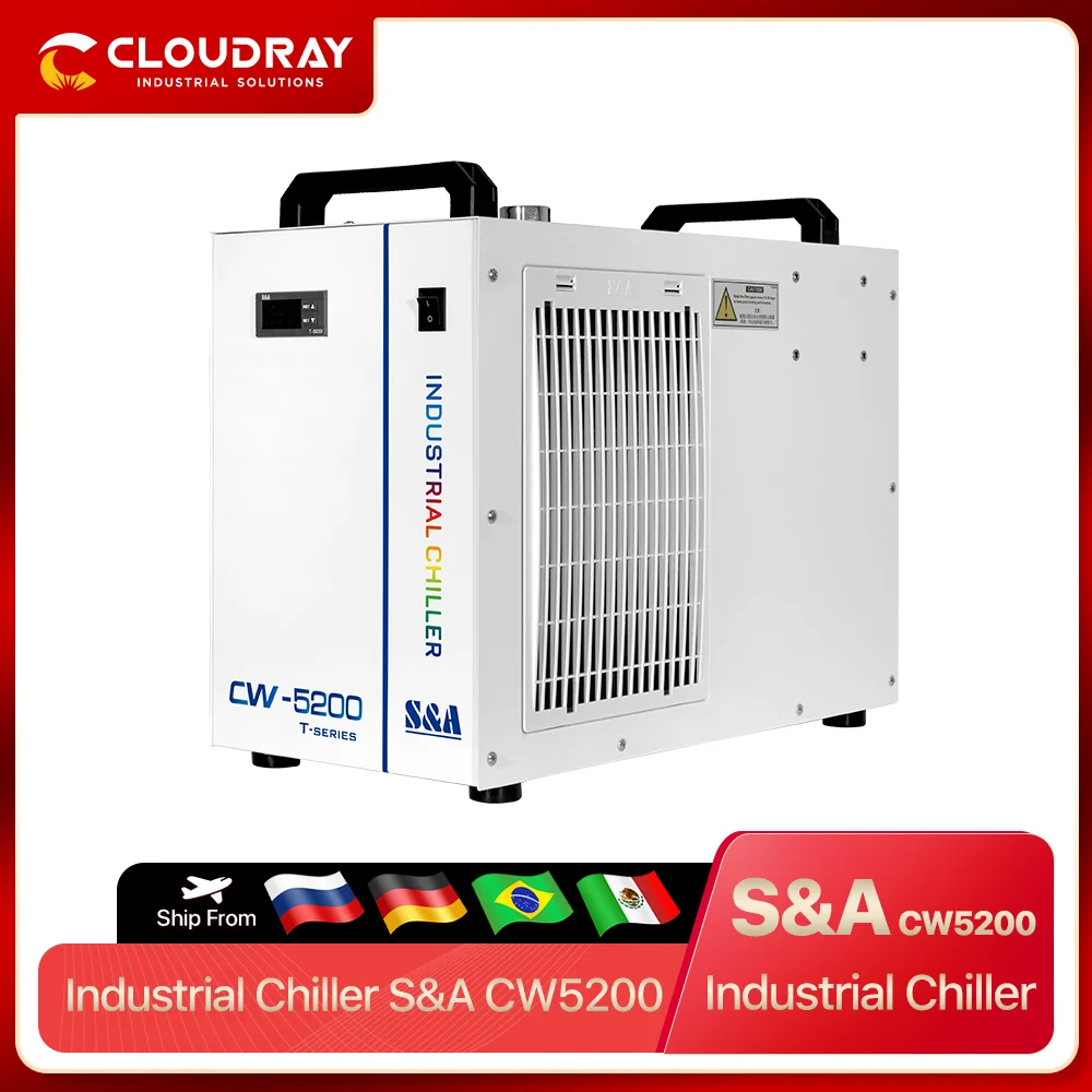 

Cloudray S&A CW5200 CW5202 Industrial Air Water Chiller for CO2 Engraving Cutting Machine