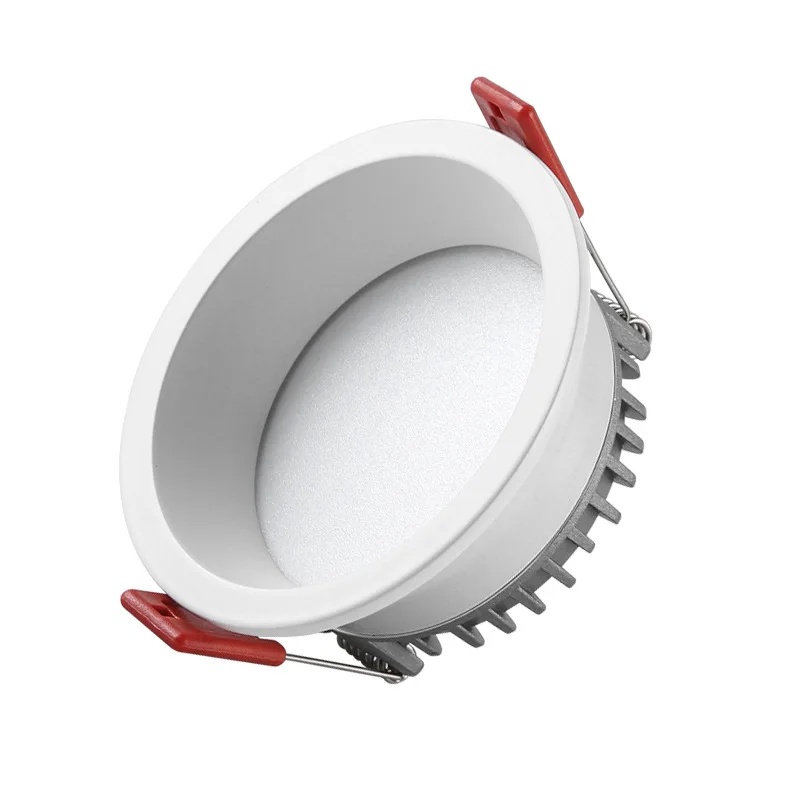 Ściemnialna antyodblaskowa lampa wpuszczana oprawa ledowa typu Downlight 5W 7W 9W 12W 20W 85-265V sufitowe panele punktowe okrągłe do oświetlenia domu