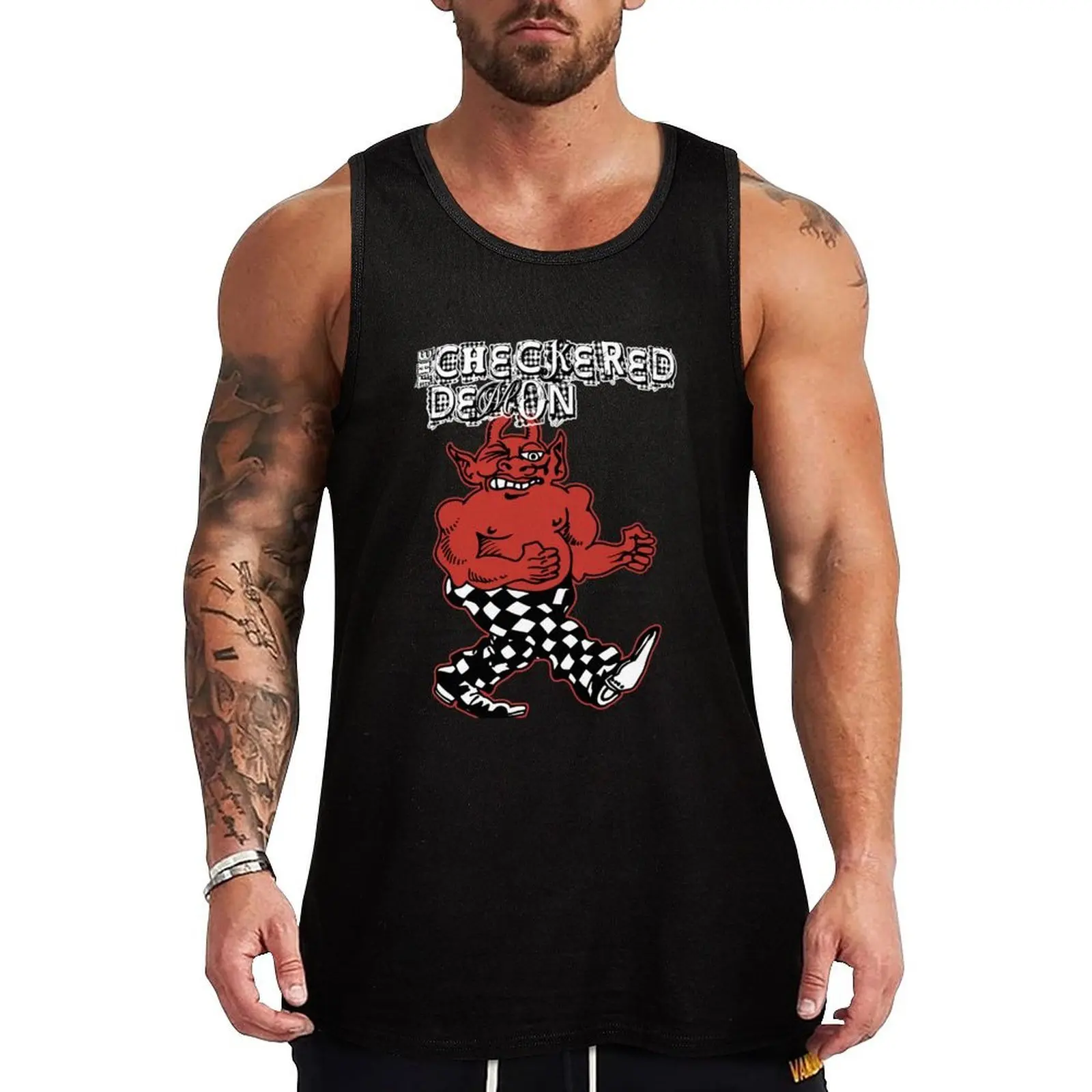 

Checkered Demon (2nd version) Tank Top vest for men best selling products clothes for men summer t-shirts man