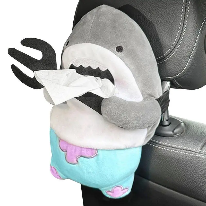 ぬいぐるみの車の棚,面白いサメの形をした紙箱,室内装飾アクセサリー,漫画の動物ナプキン,ナプキン,ギフト