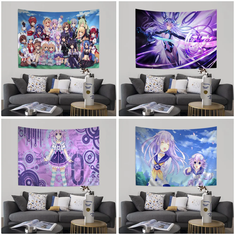 Anime H-Hyperdimension N-Neptunia Colorful Tapestry Wall Hanging Bohemian Wall Tapestries Mandala Wall Art Decor