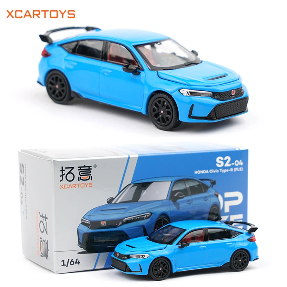 

Xcartoys PopRace 1/64 Alloy Car Model Toy Honda Civic (FL5) - Racing Blue Gifts for Teenagers Adults Hobby Collection