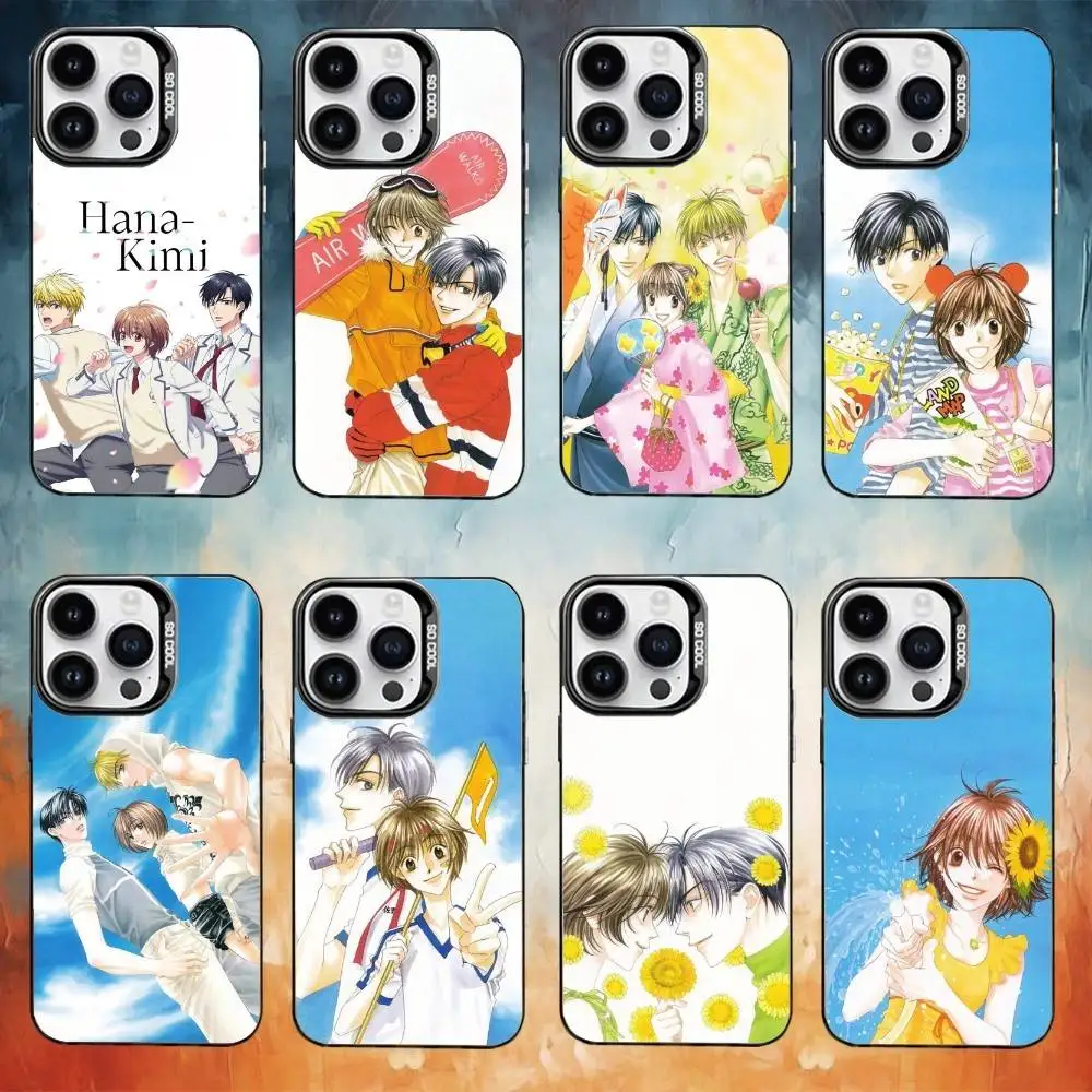 

Anime H-Hana Kimi Phone Case Color Silver Shell For IPhone 17 16 15 14 13 12 11 Pro Max Plus