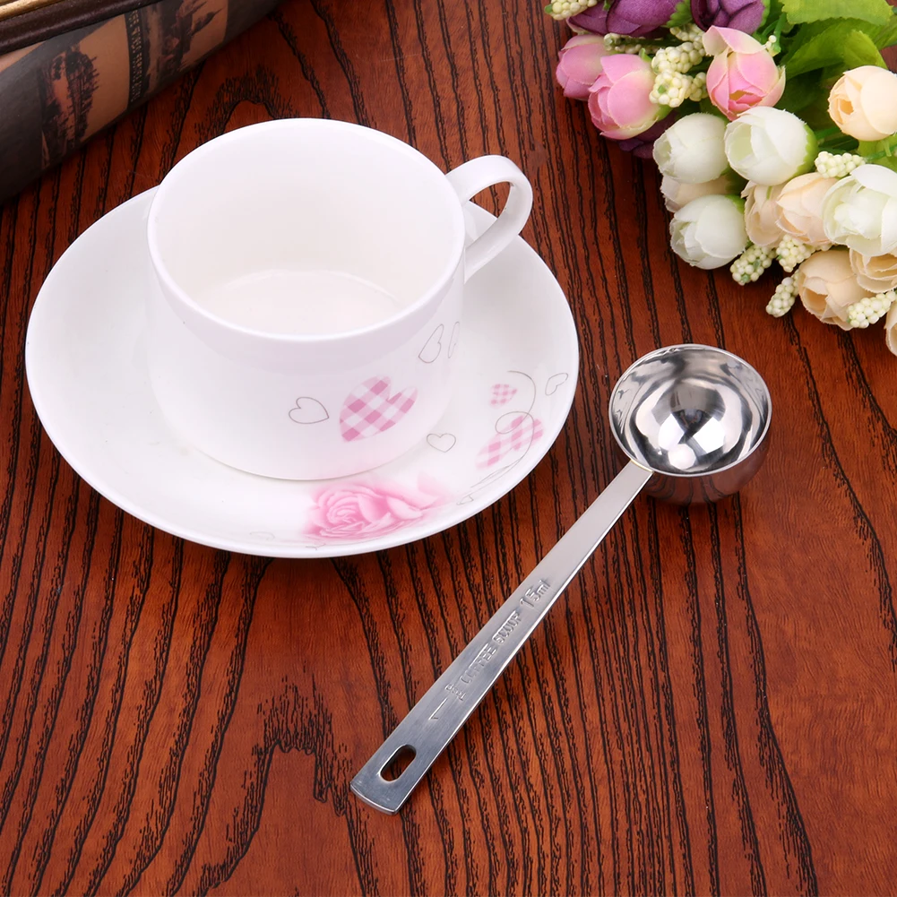 

15ml Flavouring Tablespoon Kitchen Accessories for Scooping Coffee Tea Powders Stainless Steel Measuring Spoon Coffee Scoop