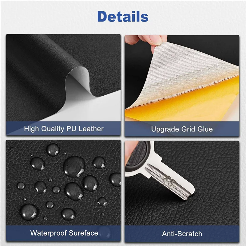 

ABBP-2X кожаный ремонтный патч, 3X60-дюймовая самоклеящаяся кожаная ремонтная лента для мебели, ремонтный комплект из искусственной кожи для автокресла