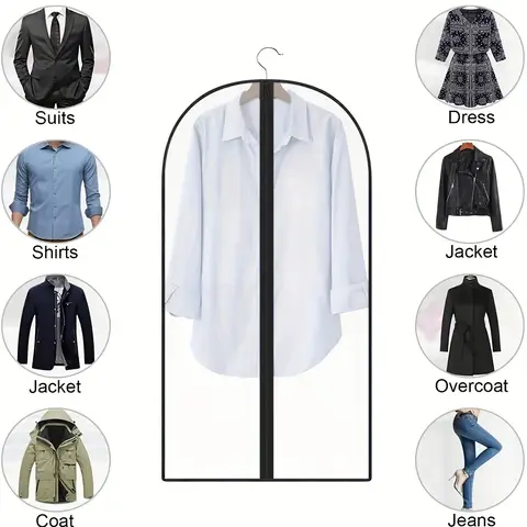 1 पीस - वाटरप्रूफ हैंगिंग बैग कपड़े धूल कवर सूट धूल कवर स्टोरेज बैग 6 best sales कपड़े धूल कवर - №4