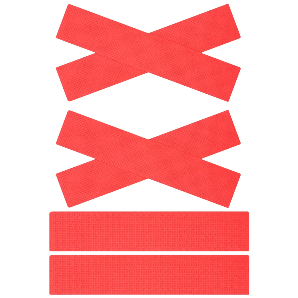 

6Pcs Durable PVC Landmark Mat Rectangular Straight Corner Marker Tennis Court Line Temporary Pickleball Court Lines Sports