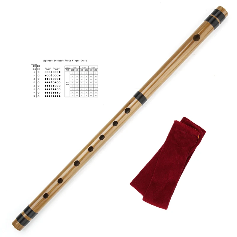 Three Colors Japanese Sinobue Flute 7/8 Hon High Quality Handmade Bamboo Woodwind-instrument 2 Styles Piccolo
