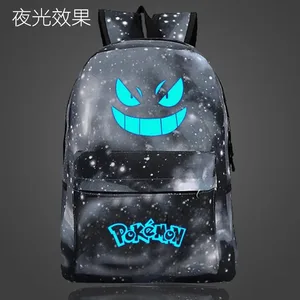 Túi trường anime Gengar Monster, ba lô máy tính xách tay phát sáng, túi xách tay phát sáng, ba lô hàng ngày, tỏa sáng trong bóng tối 6 Bán hàng chính Backpack Moto Monster - №4