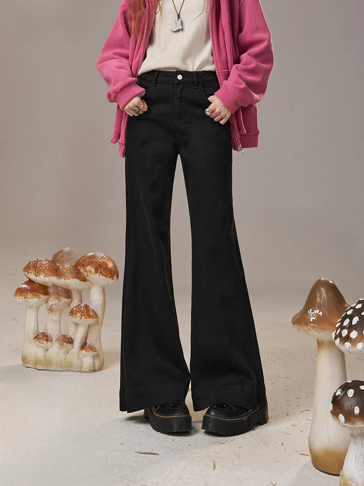 

Современные женские джинсы-клеш Bla для похудения, зимние повседневные брюки для работы и отдыха, джинсы с высокой талией, прямые джинсы-скинни из денима