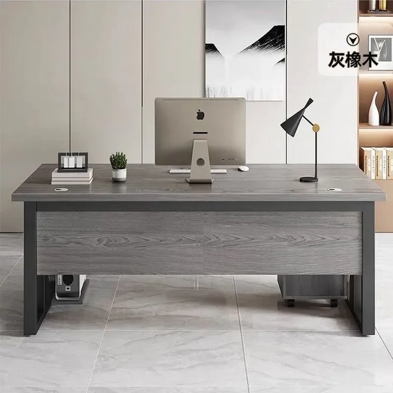 Simple Modern Boss Table & Chair Set, Single Household Computer Desk for Office Manager and Supervisor Workstation Furniture