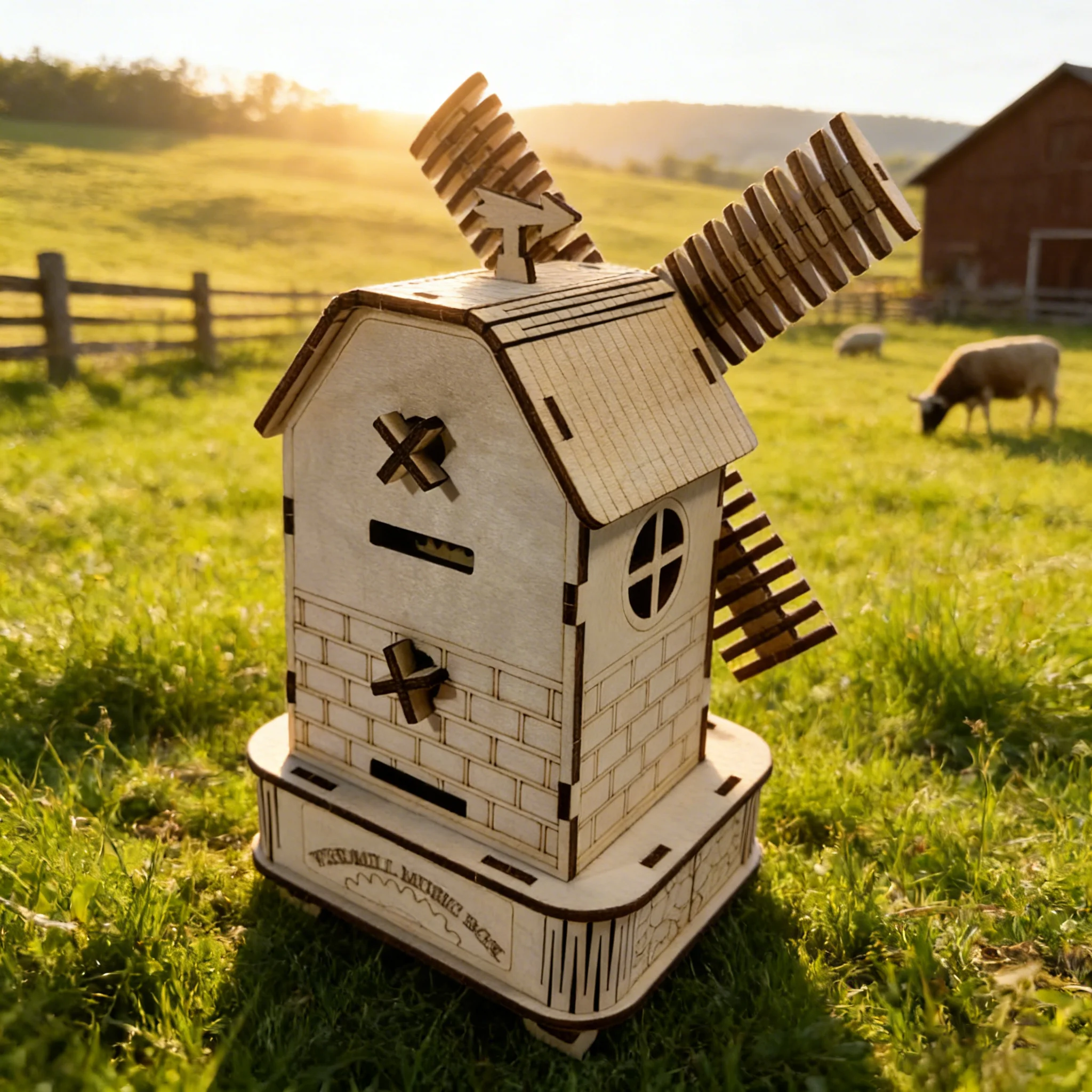 Windmill 3D Wooden Puzzle Model, the Perfect Holiday Gift: Ideal for Halloween, Christmas, and Birthdays