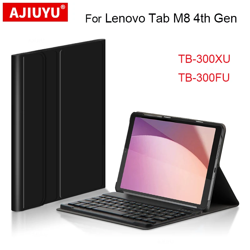 

Case for Lenovo Tab M8 4th Gen 8" TB-300FU Wireless Keyboard Case Tab M8 Gen 4 Gen4 Cover Russian Spanish Korean Tablet Keyboard