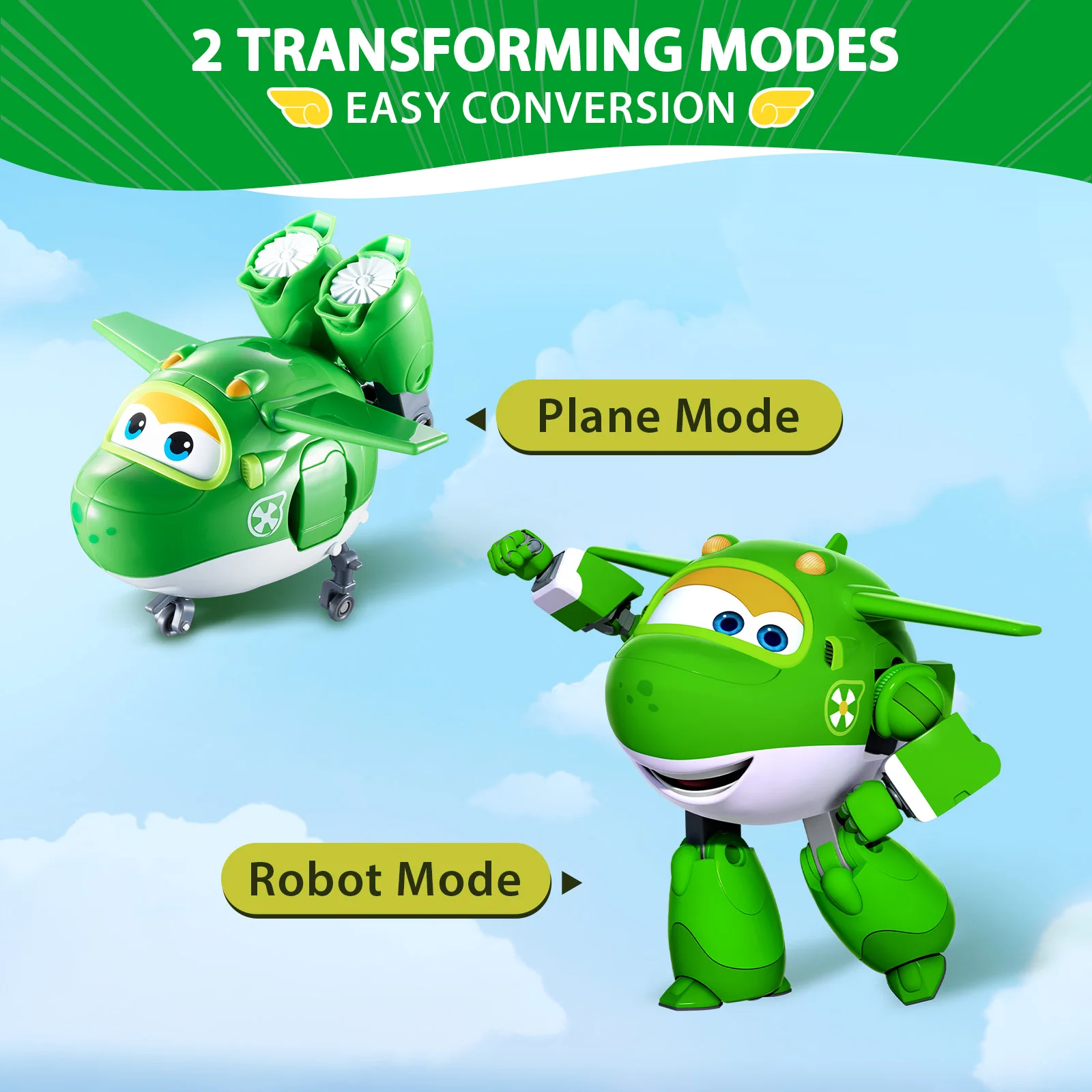 Super Wings 5 inci mengubah Jett Tino dari Robot ke pesawat deformasi Anime Action figure mainan anak hadiah ulang tahun