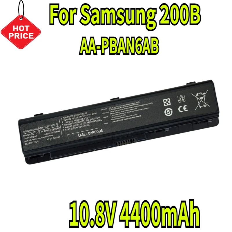 

10.8V 4400mAh New AA-PBAN6AB AA-PLAN6AB AA-PLAN9AB Laptop Battery for Samsung 200B 400B 600B NP200B NP400B NP600B P200