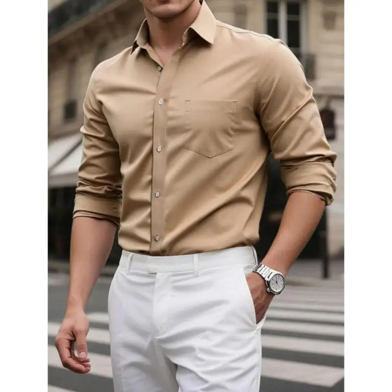 

Pure Color Busin Autumn TEMU Casual Cross-Border Daily Z Men's Long Sve Ne Knitted Sweater Ci Walk Inner Wear