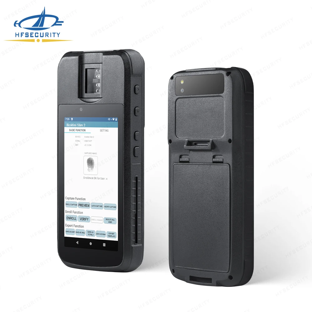 HFSecurity FP520 5'' Android 12 PDF417 Smart Mobile Terminal Tablet IP65 Portable Biometric Fingerprint Tablet  for Bank