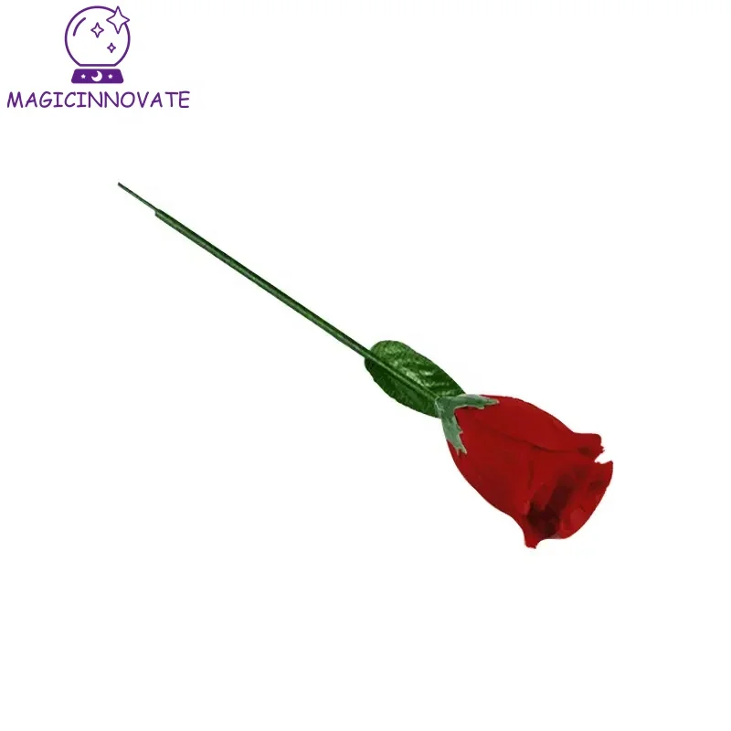 New Arrival Rose Split Into Two  Silk Scarf Magic Trick Stage Flower Props