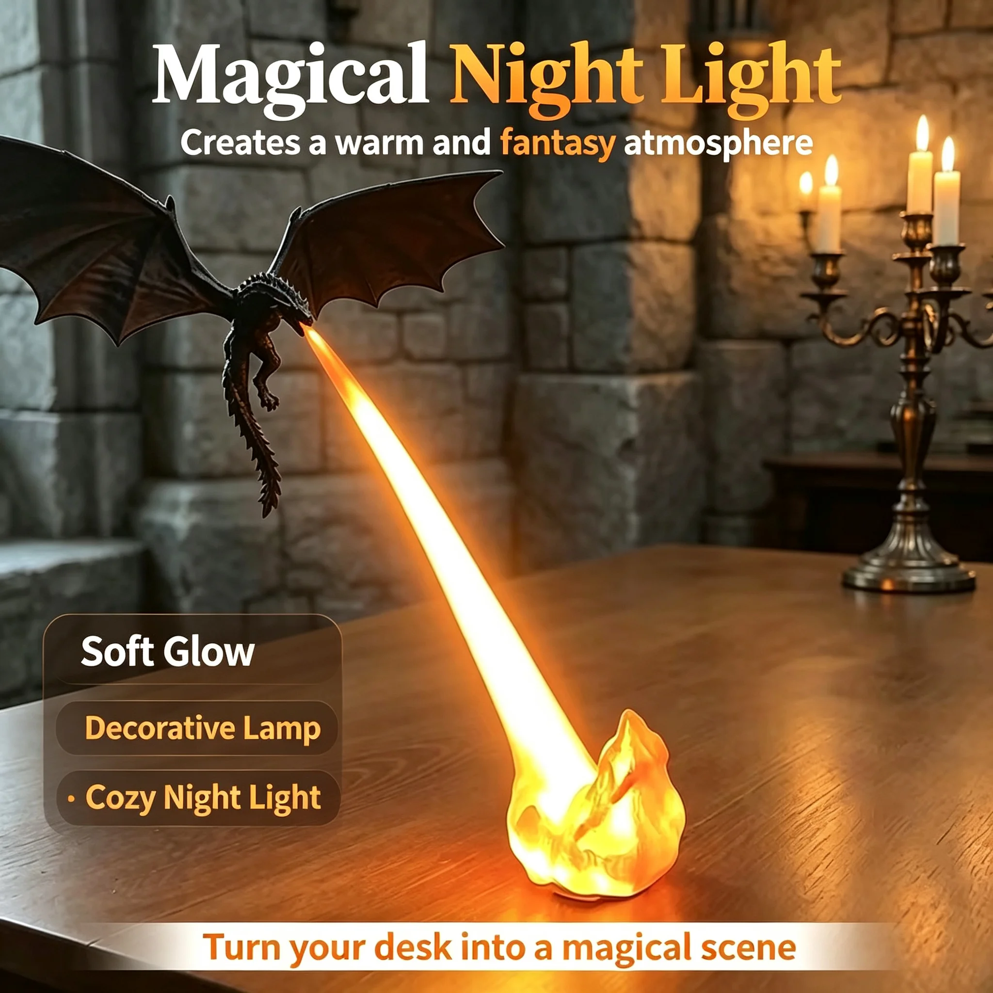 Halloween 3D Dragon Night Ligh - Collectible Vintage Lamps 评论和价格